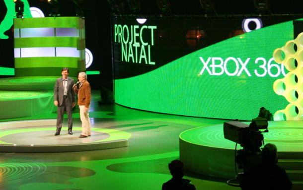 Director Steven Spielberg came on-stage during the press briefing to praise Microsoft's approach to the mainstream audience with Project Natal.