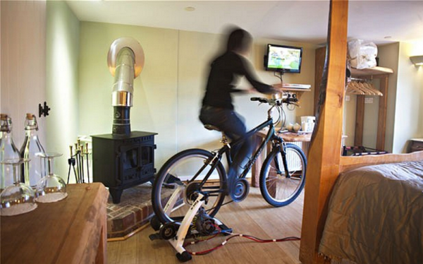bicycle-powered television , Image Credit : Cottage Lodge