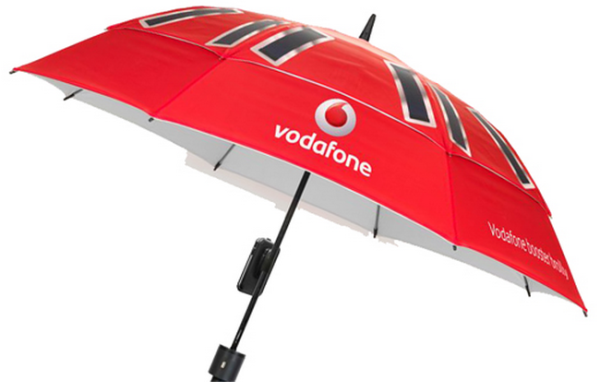 Vodafone Booster Brolly Umbrella, Image Credit : blog.vodafone.co.uk