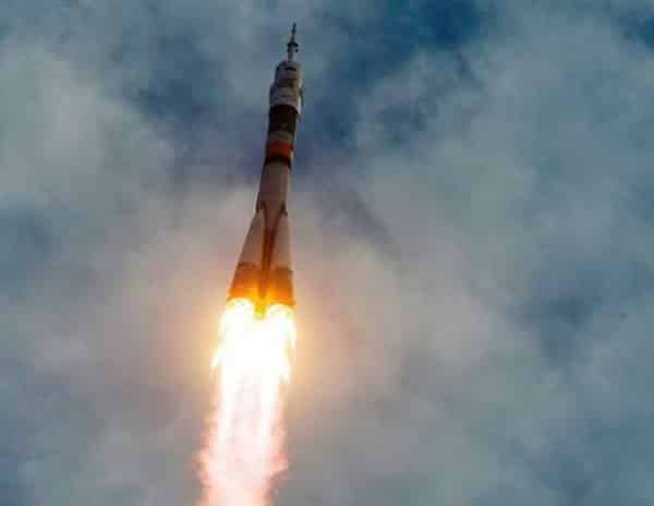 Soyuz Rocket Set Off Towards ISS, Image Credit : NASA