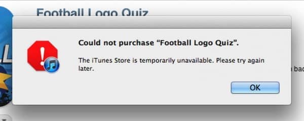 Unavailable Notification of iTunes Store, Image Credit : The Next Web