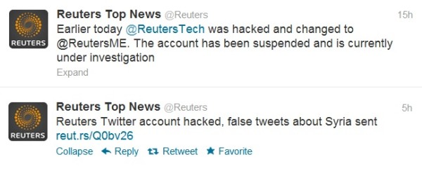 Reuters Twitter Account Hacked