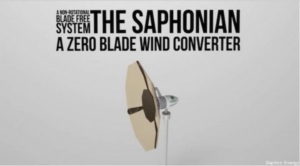 Zero Blade Wind Turbine The Saphonion