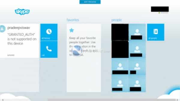 Skype Win8 app 2
