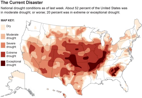 US drought map