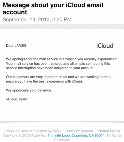 Apology Of iCloud Team