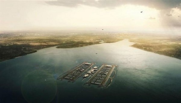 Proposed floating airport in London