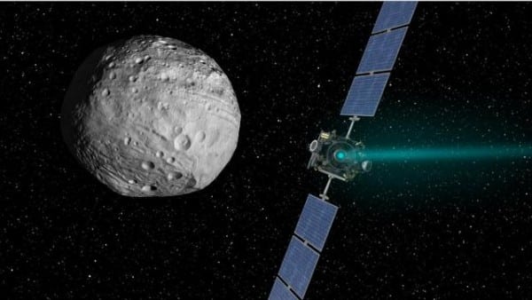 Asteroid Hitting Spacecraft