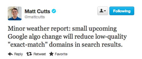 Google algorithm update news from Matt Cutts