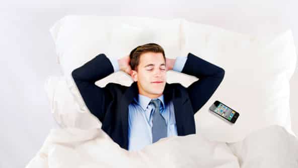 Sleeping with smartphone