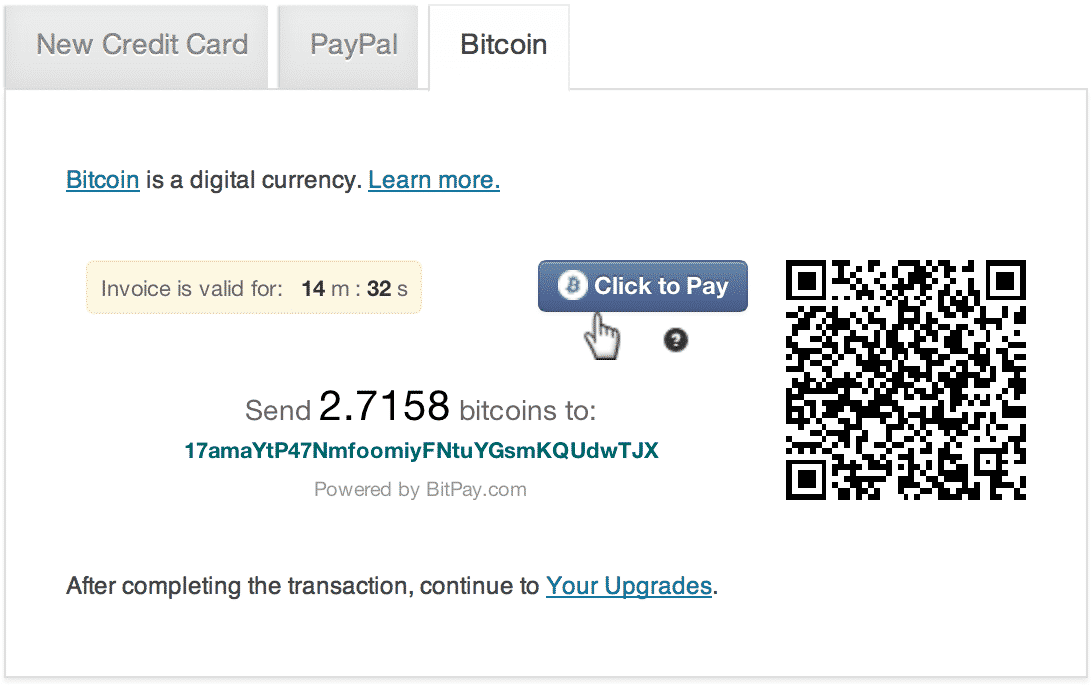 Wordpress Bitcoin payment