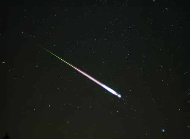 Bright Meteor In Sky