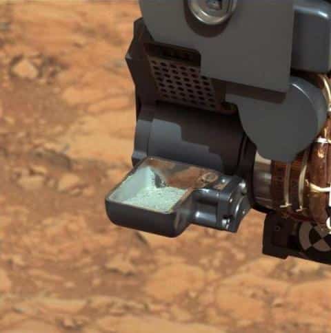 Curiosity Analyzing Mars's Surface