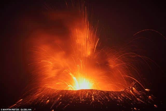 Lava From Sakurajima Volcano