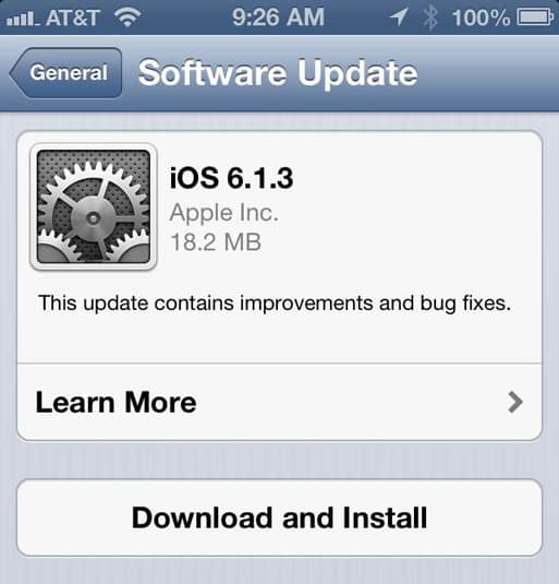iOS Version 6.1.3