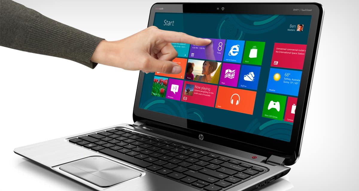 Windows 8 touchscreen laptop