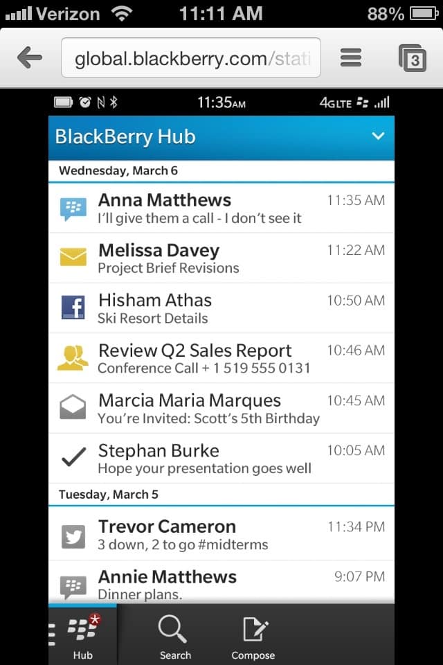Blackberry's 'Takeover' Ad (Seen On iPhone) - 1