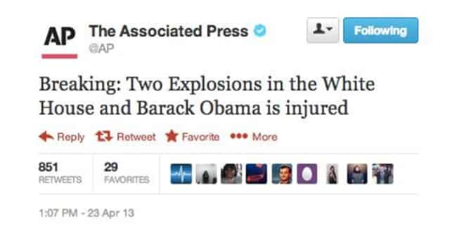 Fake Tweet In Associated Press's Hacked Twitter Account