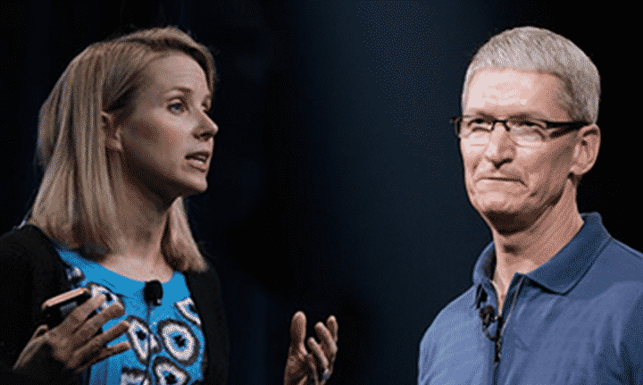 Marissa Mayer (Yahoo CEO) And Tim Cook (Apple CEO)