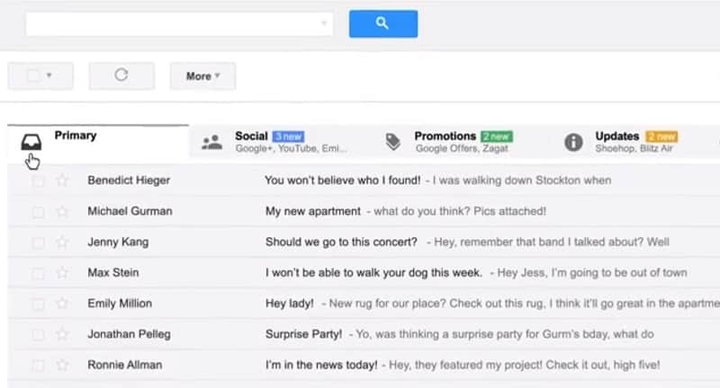 New Gmail Inbox