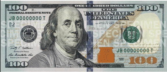 New $100 US note