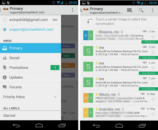 Gmail 4.5 for Android