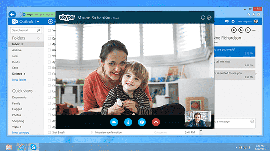 Skype-integrated Outlook.com