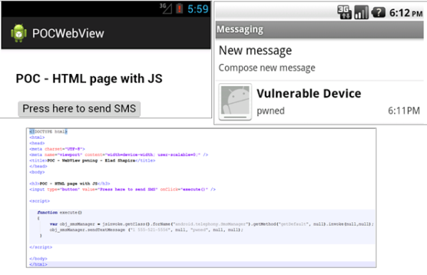 Android WebView vulnerability