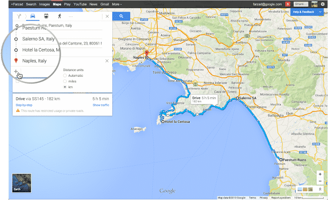 Google Maps multiple Destinations