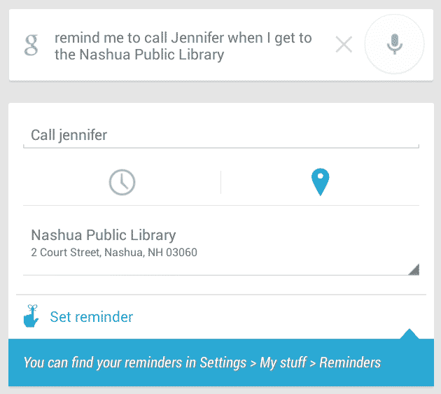 Location based reminders