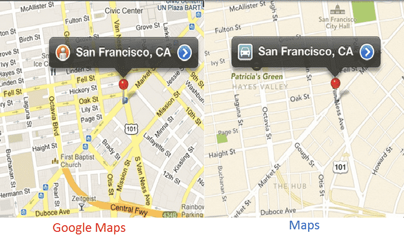 Google Maps vs Maps - 1
