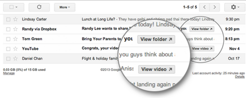 Quick Action Buttons In Gmail