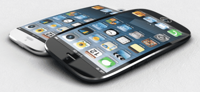 Curved-screen iPhone