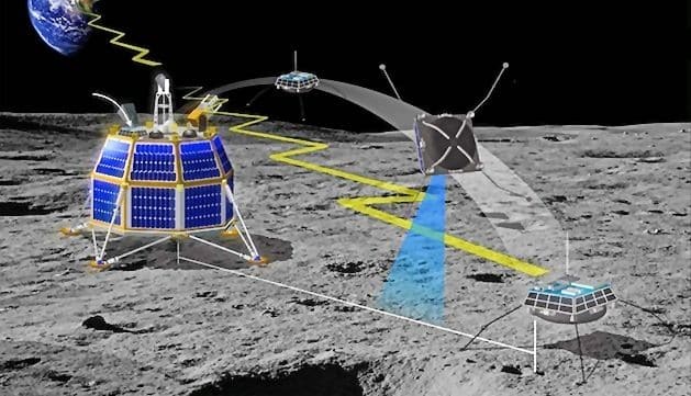Activity Of MX-1 Lunar Lander On Moon
