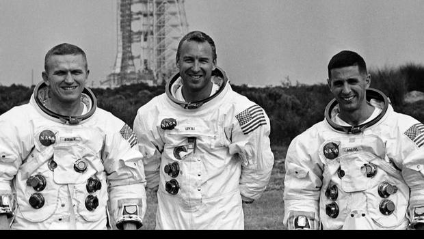 Astronauts (from left) Frank Borman, Jim Lovell, and William Anders
