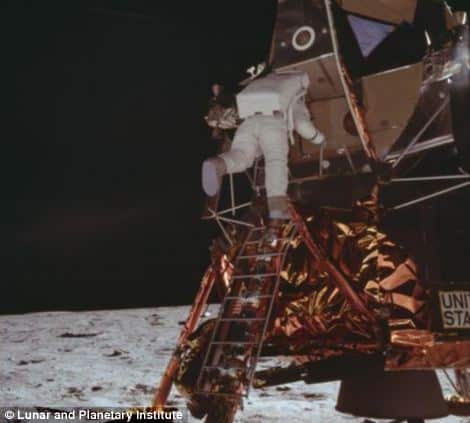 Edwin Buzz Aldrin Descending The Apollo 11