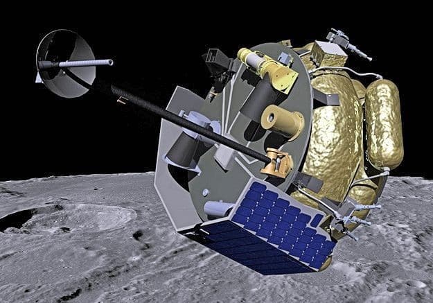 MX-1 Lunar Lander In Orbit Around The Moon