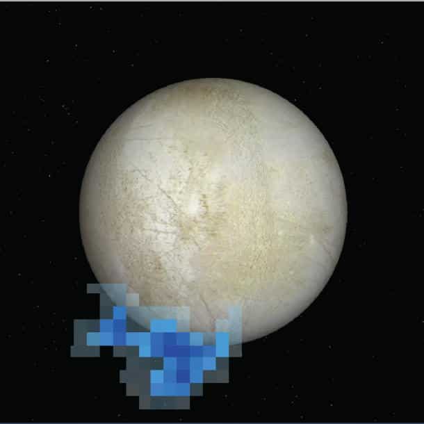 The Location Of Water Vapor On Europa's South Pole
