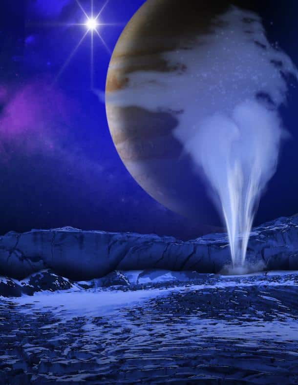 Europa Spouts Water Vapor