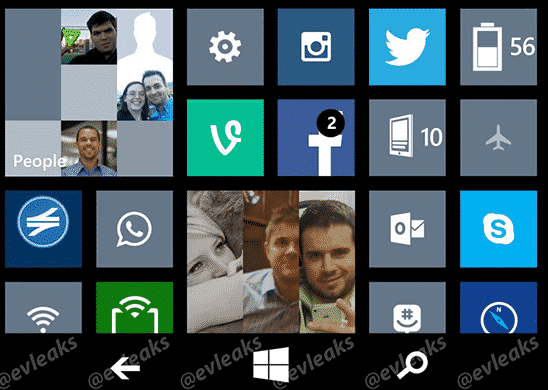 Windows Phone 8.1 on-screen buttons