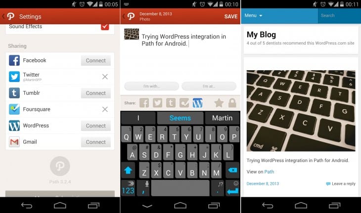 Path Android app update