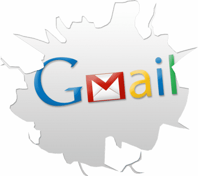 Cracked Gmail Logo
