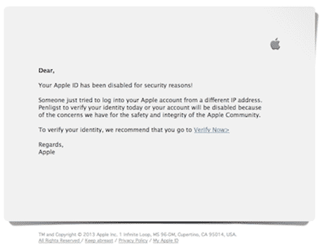 Apple ID scam