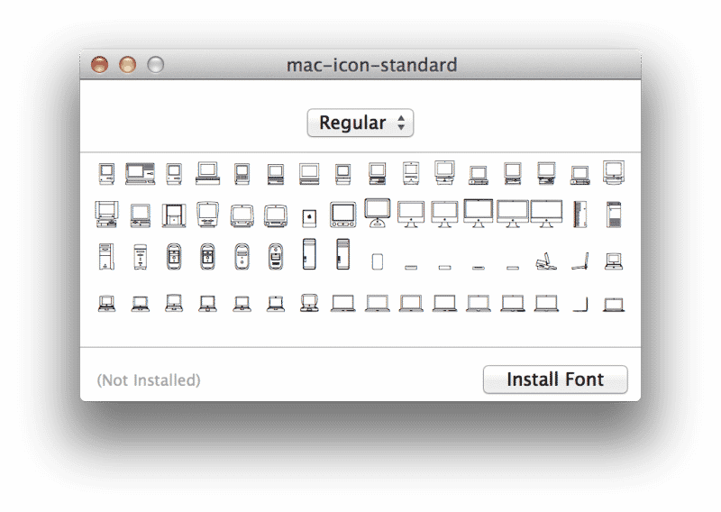 Custom Mac font