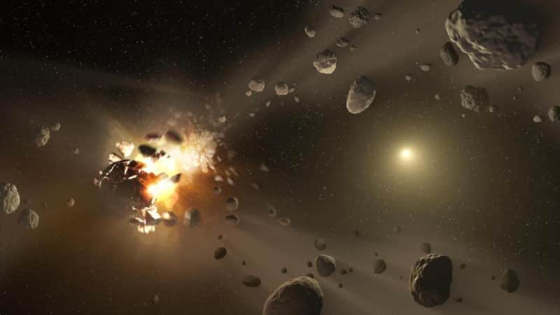 Collision Of Asteroid