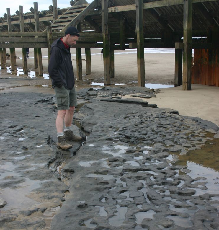 Old Footprint On An English Beach
