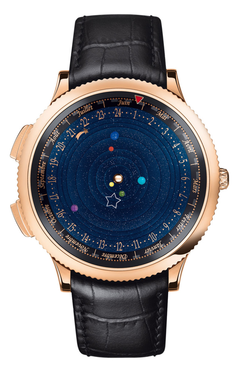Wristwatch Shows Solar System Planets Orbiting Around The Sun