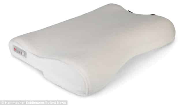 Snore activated nudging pillow