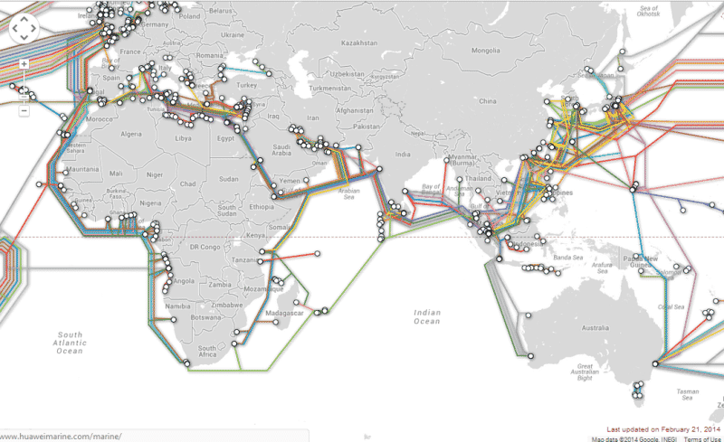 Interactive Map Details The Undersea Cables