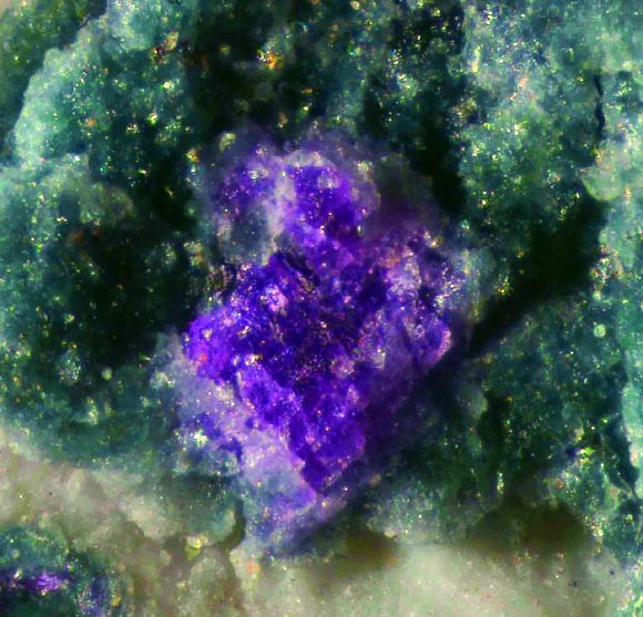 Crystals of Putnisite (Purple)